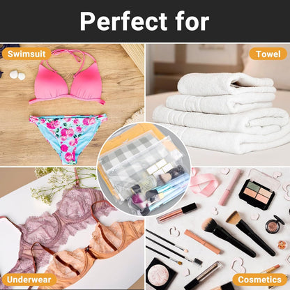 Frosted Zipper Bags for Clothes 25pcs, Plastic Shirt Bags for Packaging T-Shirt, Swimsuit, Bikini, Bathing Suit, 3 Mil, 9.8x7.8" with Vent Holes and Reinforced Sides