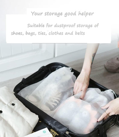 Gladiolus hybridus 30 eco-friendly travel shoe bag storage bags, non-woven breathable dust-proof with rope, suitable for storing shoes and isolate dust keep bags clean tidy (11.8in X 15.74in)