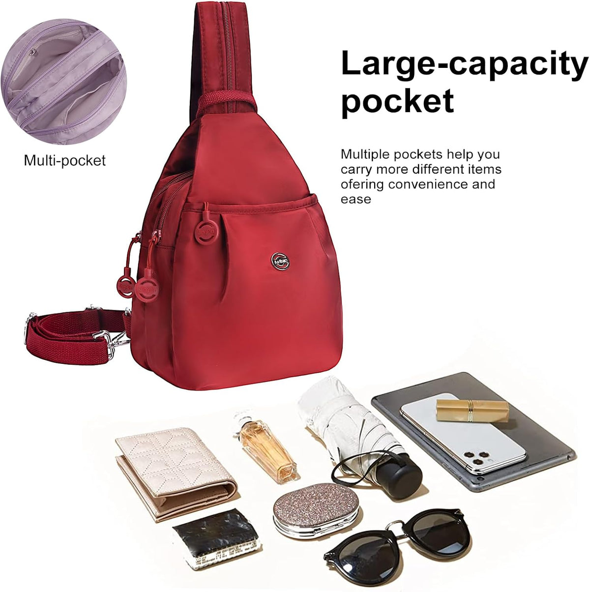 Convertible Backpack,Sling Bags for Women 3 in 1 Anti-theft Travel Tote Bag,Crossbody Back Pack Purse Frontaley Commuter Convenient Bag