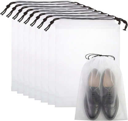 Drawstring Shoe Bags Shoe Bags for Packing, Storage Reusable Waterproof Shoe Organizers for Sneakers & Clothes, Translucent Travel Bags for Men Women
