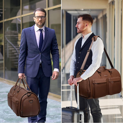 Convertible Garment Bag, Carry-On Suit Bag with Shoulder Strap | 2-in-1 lightweight garment travel bag for men and women, suit bag with shoulder strap for weekend getaways