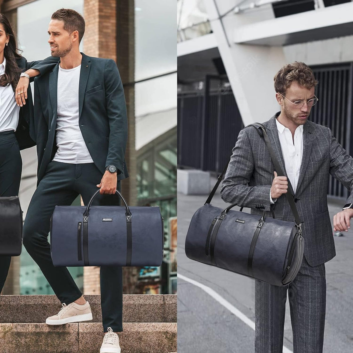 Convertible Garment Bag, Carry-On Suit Bag with Shoulder Strap | 2-in-1 lightweight garment travel bag for men and women, suit bag with shoulder strap for weekend getaways