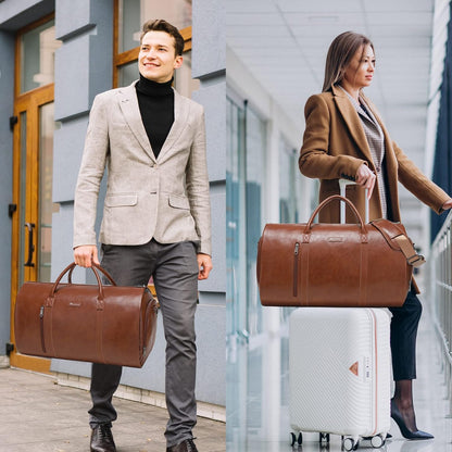 Convertible Garment Bag, Carry-On Suit Bag with Shoulder Strap | 2-in-1 lightweight garment travel bag for men and women, suit bag with shoulder strap for weekend getaways