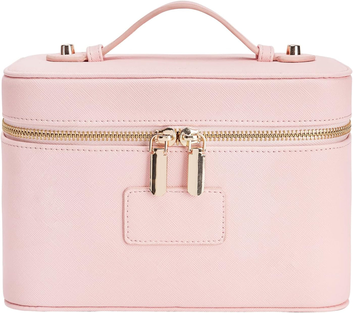 Makeup Case for Women, Leather Makeup Bag Cosmetic Case with Removable Divider, Large Capacity Waterproof Portable Travel Toiletry Make up Organizer Case