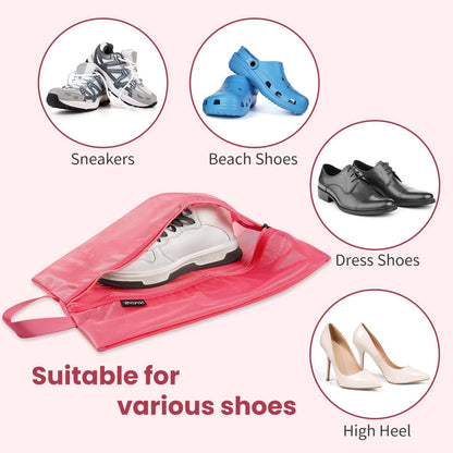 Shoe Bags for Travel, TPU Water Resistant Shoe Pouch(2Psc,Turquoise) | 17x10x5in,Fits Women’s US 5-12,Fits Men’s US 6-16,Visible Mesh,YKK Zipper,TPU Water Resistant Lining,Portable Handle