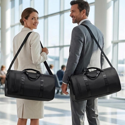 Convertible Garment Bags for Travel Carry On Garment Bag For Men Women Foldable Duffle Bag For Travel With Shoe Compartment, Luggage Weekend Bag, 2 in 1 Hanging Suitcase Suit Travel Bags (Black)