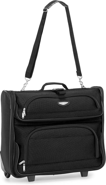 Amsterdam Business Rolling Garment Bag, Softside Expandable Rolling 2-Wheeled Suit Carrier, Gray, One Size