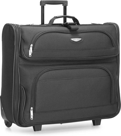 Amsterdam Business Rolling Garment Bag, Softside Expandable Rolling 2-Wheeled Suit Carrier, Gray, One Size