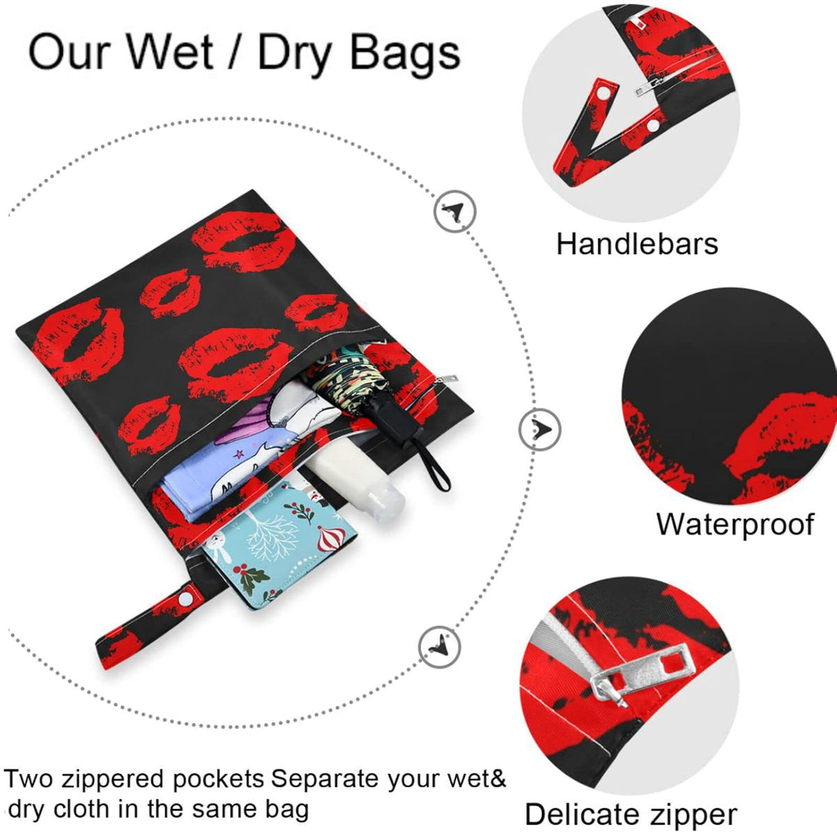 Vintage Cactus Mountain Cowboy Horse Sunset 2Pcs Wet Bag with Zippered Pockets Washable Reusable Roomy Diaper Bag for Travel,Beach,Daycare,Stroller,Diapers,Dirty Gym Clothes,Wet Swimsuits,To