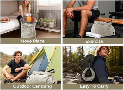 Travel Laundry Bag, Pump Free Vacuum Storage Bag Reusable Compression Dirty Clothes Travel Bag Waterproof Wet Dry Bags Large Capacity Space Saver Bags Camp Clothes Organizer (1 Pcs)(Pink, L)