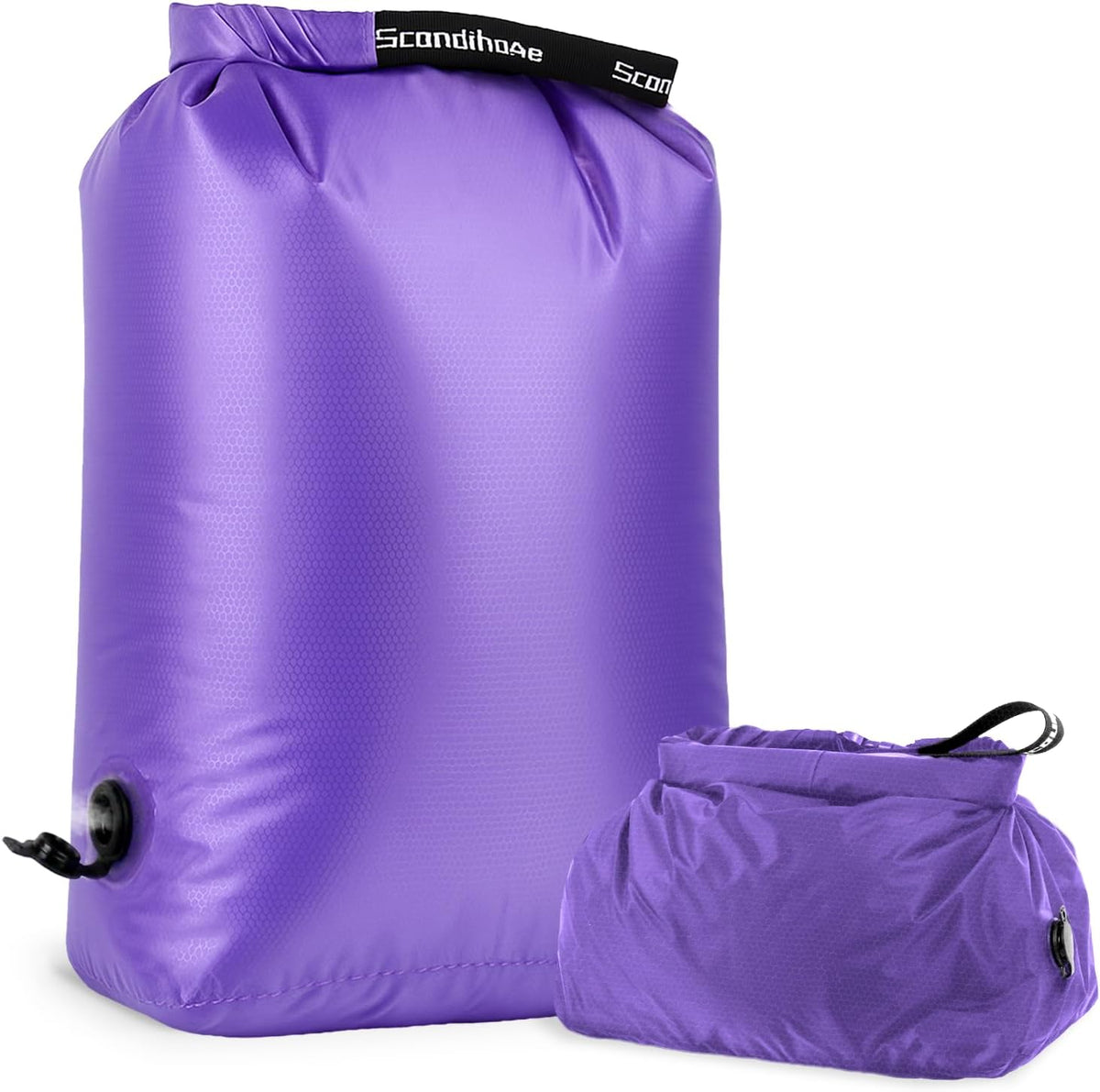 Travel Laundry Bag, Pump Free Vacuum Storage Bag Reusable Compression Dirty Clothes Travel Bag Waterproof Wet Dry Bags Large Capacity Space Saver Bags Camp Clothes Organizer (1 Pcs)(Pink, L)