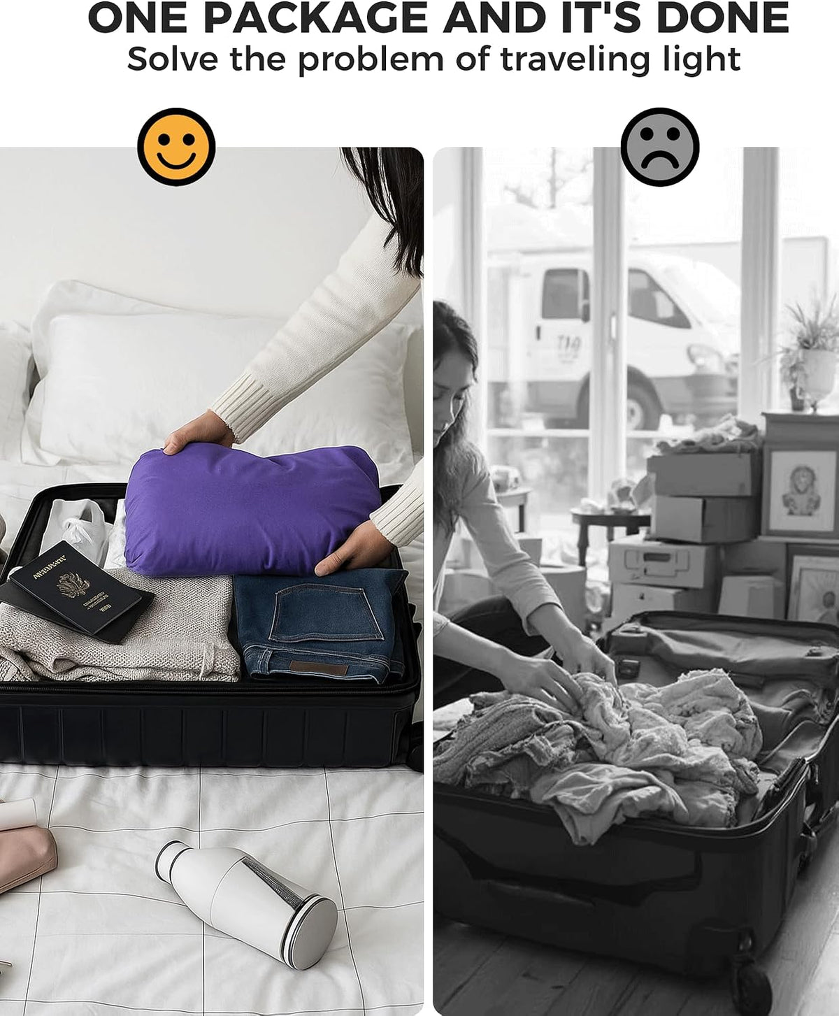Travel Laundry Bag, Pump Free Vacuum Storage Bag Reusable Compression Dirty Clothes Travel Bag Waterproof Wet Dry Bags Large Capacity Space Saver Bags Camp Clothes Organizer (1 Pcs)(Pink, L)