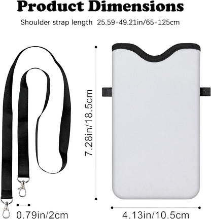 HAQuke Men Women Phone Sleeve Pouch Case Bag with Crossbody Strap/Neck Lanyard for iPhone 17/16/15 Pro Max, Air, 16/15 Plus, 16e; Black