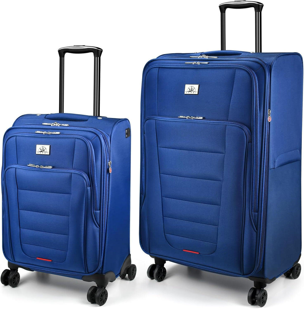 Verdi Softside Expandable Carry-On Luggage with Spinner Wheel USB Port Lightweight (Khaki, 20-Inch Carry-On)