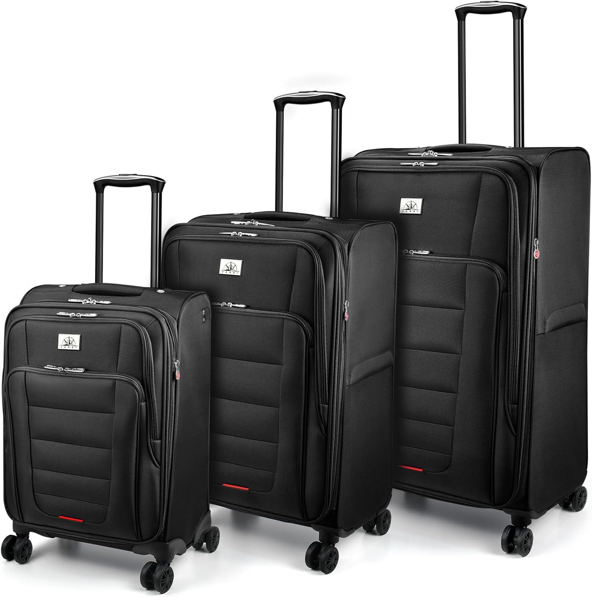 Verdi Softside Expandable Carry-On Luggage with Spinner Wheel USB Port Lightweight (Khaki, 20-Inch Carry-On)