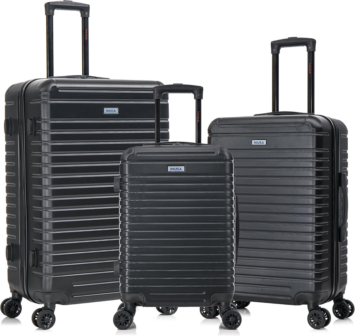 DEEP Luggage with GEL Handle | Spacious Traveling Suitcases, Travel Suitcase with Dual Spinner Wheels and Studs | 20 Inch Carry On Hardside Luggage | Blue