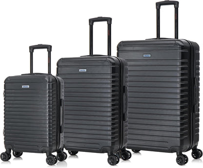 DEEP Luggage with GEL Handle | Spacious Traveling Suitcases, Travel Suitcase with Dual Spinner Wheels and Studs | 20 Inch Carry On Hardside Luggage | Blue