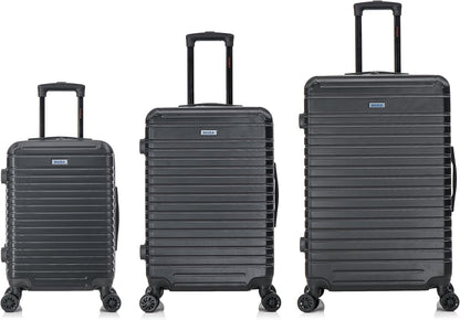 DEEP Luggage with GEL Handle | Spacious Traveling Suitcases, Travel Suitcase with Dual Spinner Wheels and Studs | 20 Inch Carry On Hardside Luggage | Blue