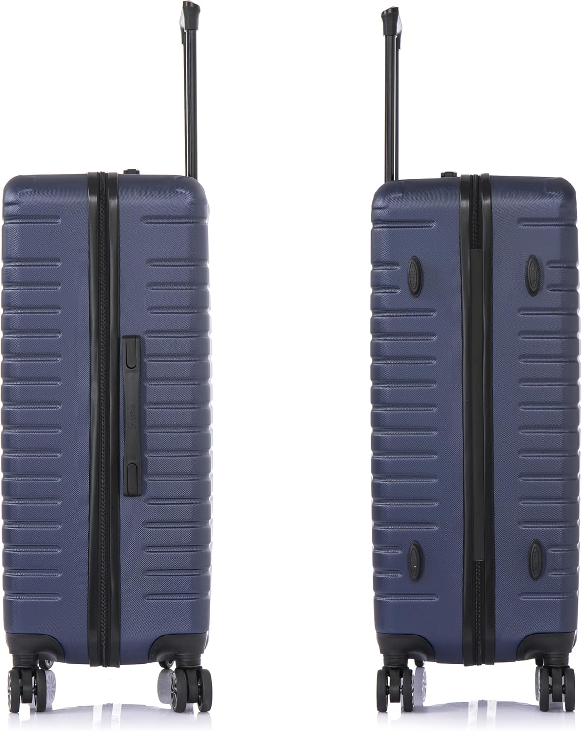 DEEP Luggage with GEL Handle | Spacious Traveling Suitcases, Travel Suitcase with Dual Spinner Wheels and Studs | 20 Inch Carry On Hardside Luggage | Blue