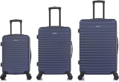 DEEP Luggage with GEL Handle | Spacious Traveling Suitcases, Travel Suitcase with Dual Spinner Wheels and Studs | 20 Inch Carry On Hardside Luggage | Blue