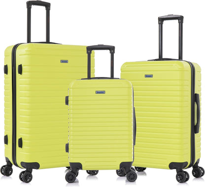 DEEP Luggage with GEL Handle | Spacious Traveling Suitcases, Travel Suitcase with Dual Spinner Wheels and Studs | 20 Inch Carry On Hardside Luggage | Blue