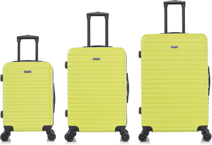 DEEP Luggage with GEL Handle | Spacious Traveling Suitcases, Travel Suitcase with Dual Spinner Wheels and Studs | 20 Inch Carry On Hardside Luggage | Blue