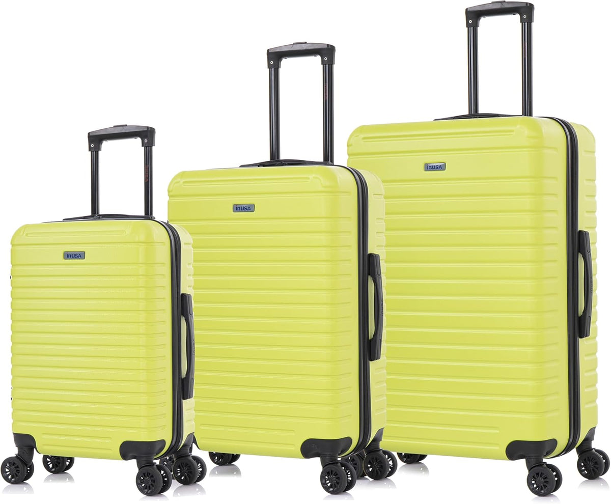 DEEP Luggage with GEL Handle | Spacious Traveling Suitcases, Travel Suitcase with Dual Spinner Wheels and Studs | 20 Inch Carry On Hardside Luggage | Blue