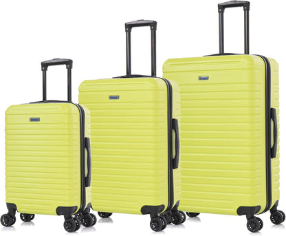 DEEP Luggage with GEL Handle | Spacious Traveling Suitcases, Travel Suitcase with Dual Spinner Wheels and Studs | 20 Inch Carry On Hardside Luggage | Blue