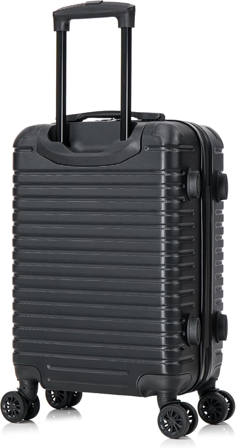 DEEP Luggage with GEL Handle | Spacious Traveling Suitcases, Travel Suitcase with Dual Spinner Wheels and Studs | 20 Inch Carry On Hardside Luggage | Blue