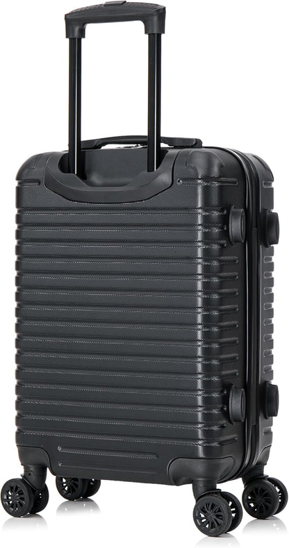 DEEP Luggage with GEL Handle | Spacious Traveling Suitcases, Travel Suitcase with Dual Spinner Wheels and Studs | 20 Inch Carry On Hardside Luggage | Blue