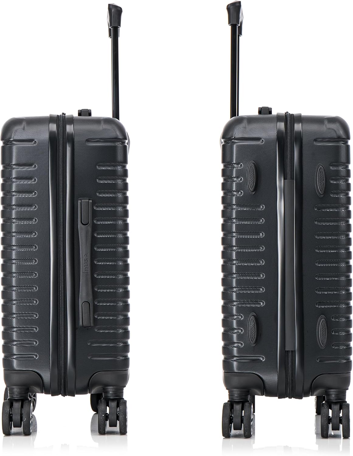 DEEP Luggage with GEL Handle | Spacious Traveling Suitcases, Travel Suitcase with Dual Spinner Wheels and Studs | 20 Inch Carry On Hardside Luggage | Blue