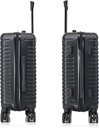DEEP Luggage with GEL Handle | Spacious Traveling Suitcases, Travel Suitcase with Dual Spinner Wheels and Studs | 20 Inch Carry On Hardside Luggage | Blue