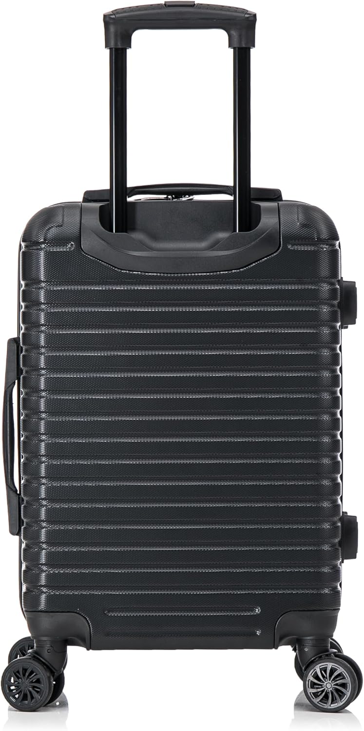 DEEP Luggage with GEL Handle | Spacious Traveling Suitcases, Travel Suitcase with Dual Spinner Wheels and Studs | 20 Inch Carry On Hardside Luggage | Blue
