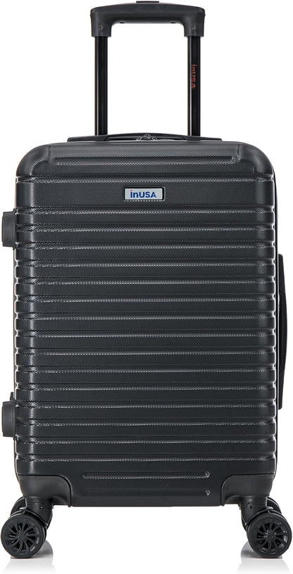 DEEP Luggage with GEL Handle | Spacious Traveling Suitcases, Travel Suitcase with Dual Spinner Wheels and Studs | 20 Inch Carry On Hardside Luggage | Blue