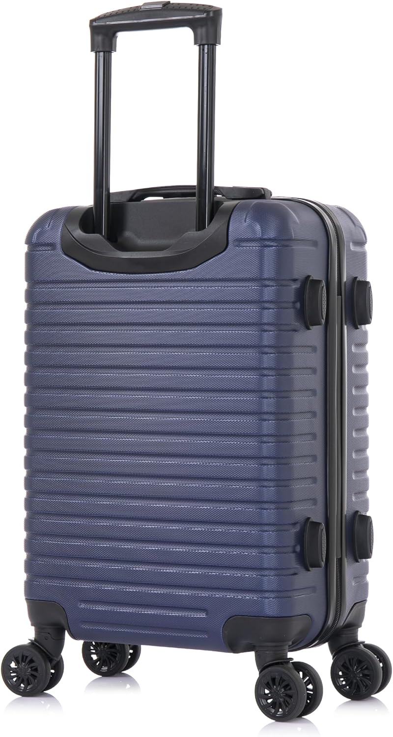 DEEP Luggage with GEL Handle | Spacious Traveling Suitcases, Travel Suitcase with Dual Spinner Wheels and Studs | 20 Inch Carry On Hardside Luggage | Blue