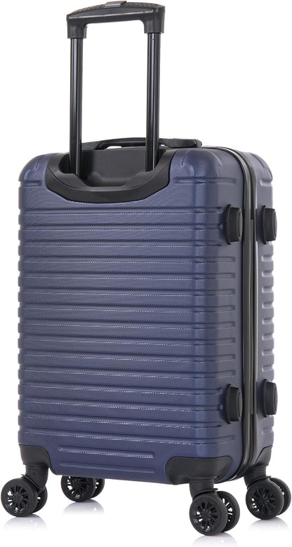 DEEP Luggage with GEL Handle | Spacious Traveling Suitcases, Travel Suitcase with Dual Spinner Wheels and Studs | 20 Inch Carry On Hardside Luggage | Blue