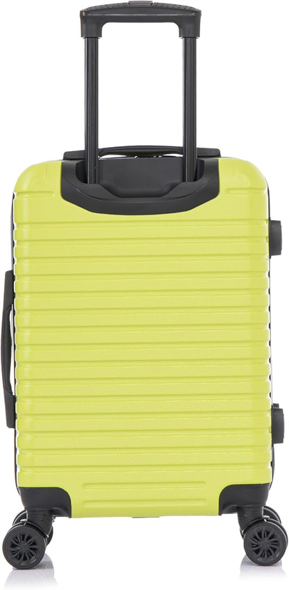DEEP Luggage with GEL Handle | Spacious Traveling Suitcases, Travel Suitcase with Dual Spinner Wheels and Studs | 20 Inch Carry On Hardside Luggage | Blue