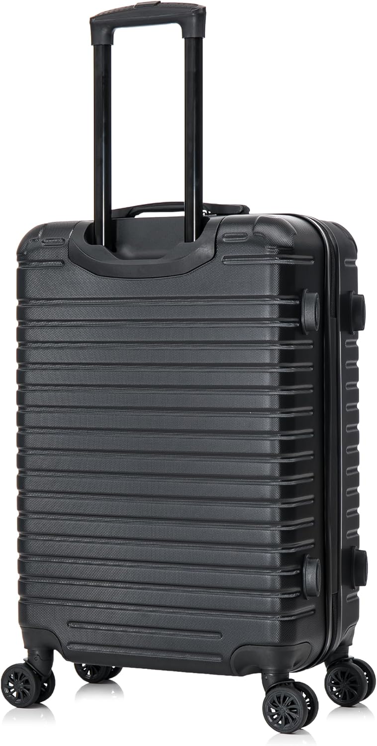 DEEP Luggage with GEL Handle | Spacious Traveling Suitcases, Travel Suitcase with Dual Spinner Wheels and Studs | 20 Inch Carry On Hardside Luggage | Blue