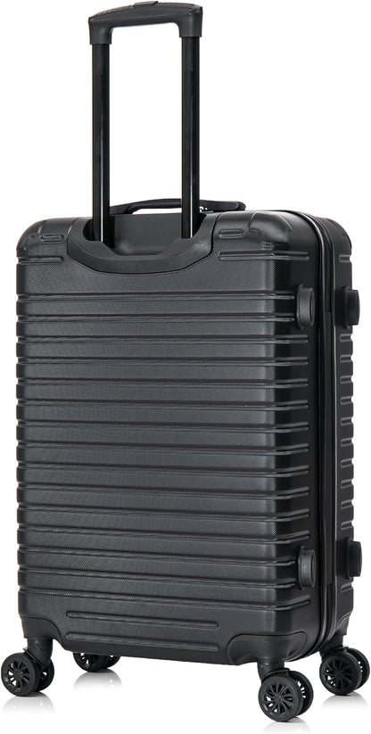 DEEP Luggage with GEL Handle | Spacious Traveling Suitcases, Travel Suitcase with Dual Spinner Wheels and Studs | 20 Inch Carry On Hardside Luggage | Blue