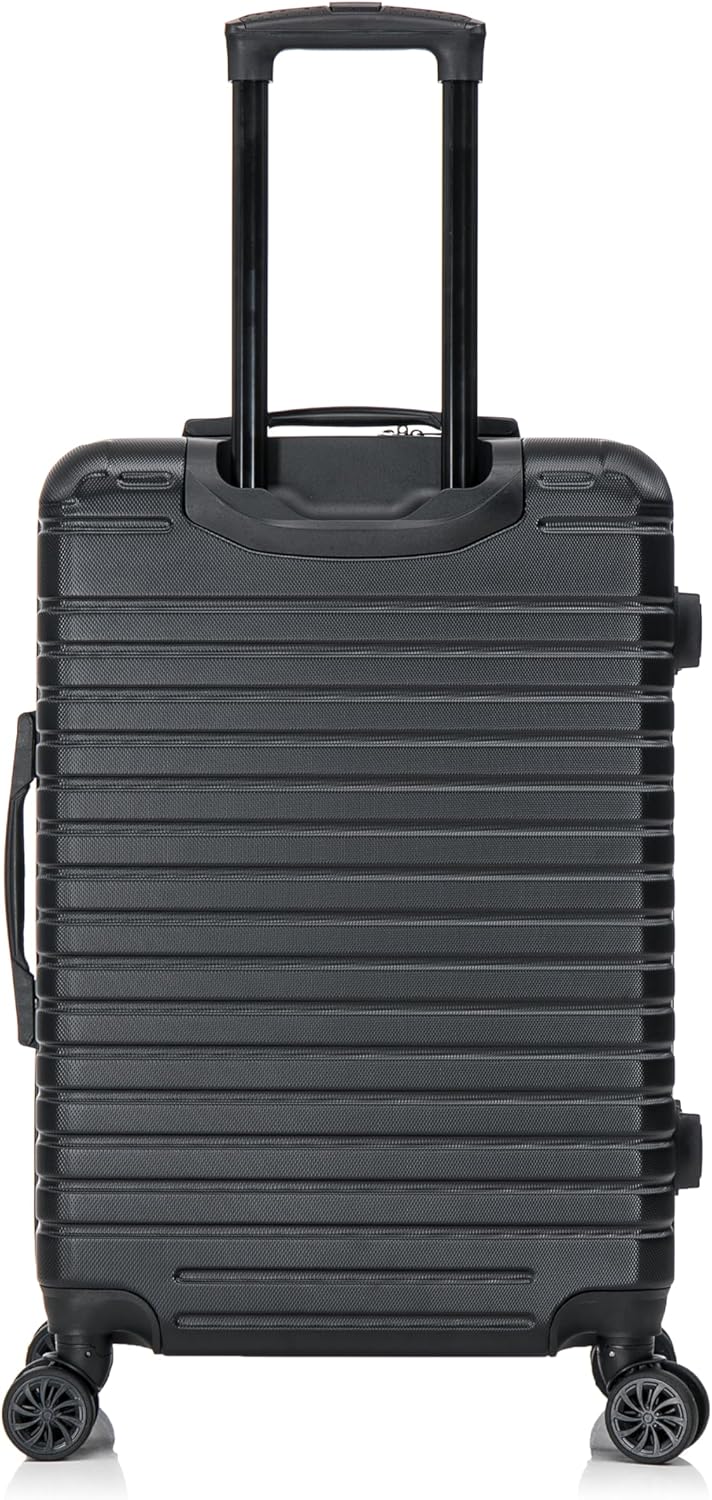 DEEP Luggage with GEL Handle | Spacious Traveling Suitcases, Travel Suitcase with Dual Spinner Wheels and Studs | 20 Inch Carry On Hardside Luggage | Blue