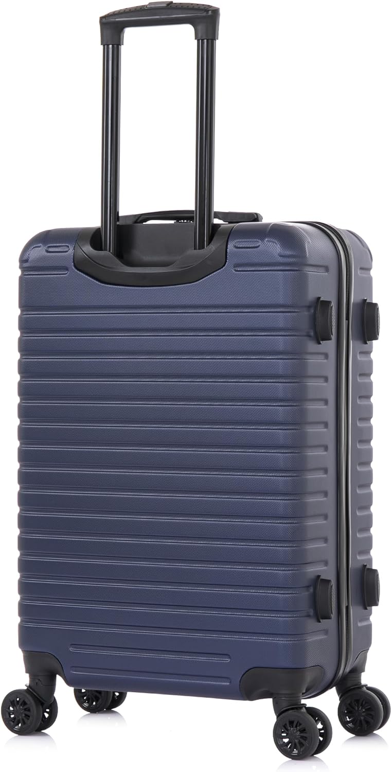 DEEP Luggage with GEL Handle | Spacious Traveling Suitcases, Travel Suitcase with Dual Spinner Wheels and Studs | 20 Inch Carry On Hardside Luggage | Blue