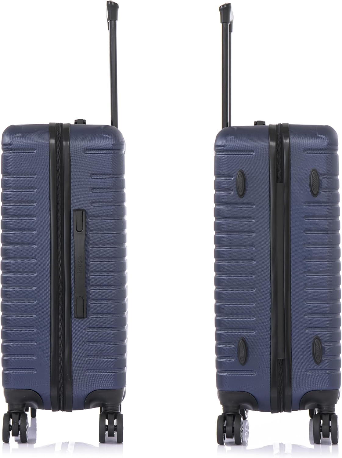 DEEP Luggage with GEL Handle | Spacious Traveling Suitcases, Travel Suitcase with Dual Spinner Wheels and Studs | 20 Inch Carry On Hardside Luggage | Blue
