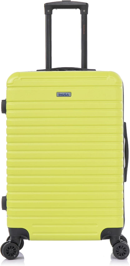 DEEP Luggage with GEL Handle | Spacious Traveling Suitcases, Travel Suitcase with Dual Spinner Wheels and Studs | 20 Inch Carry On Hardside Luggage | Blue