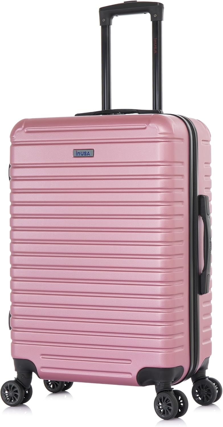 DEEP Luggage with GEL Handle | Spacious Traveling Suitcases, Travel Suitcase with Dual Spinner Wheels and Studs | 20 Inch Carry On Hardside Luggage | Blue