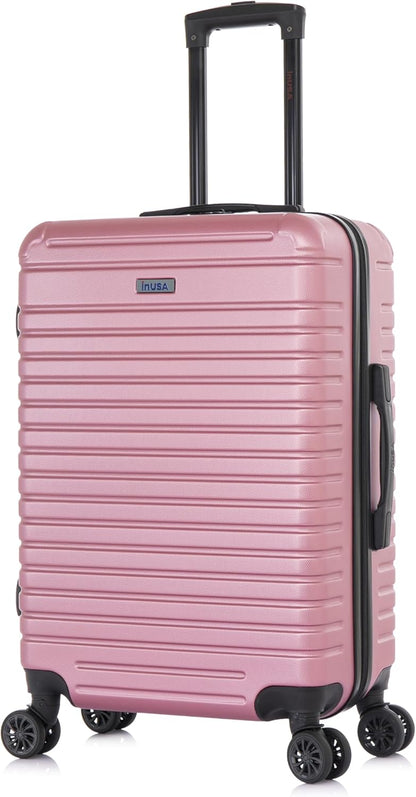 DEEP Luggage with GEL Handle | Spacious Traveling Suitcases, Travel Suitcase with Dual Spinner Wheels and Studs | 20 Inch Carry On Hardside Luggage | Blue