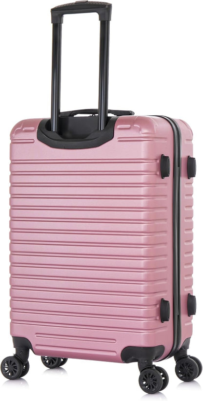 DEEP Luggage with GEL Handle | Spacious Traveling Suitcases, Travel Suitcase with Dual Spinner Wheels and Studs | 20 Inch Carry On Hardside Luggage | Blue