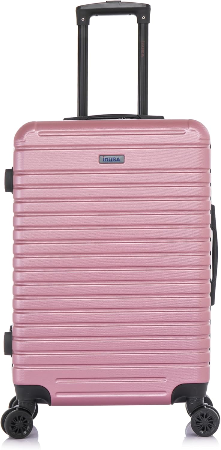 DEEP Luggage with GEL Handle | Spacious Traveling Suitcases, Travel Suitcase with Dual Spinner Wheels and Studs | 20 Inch Carry On Hardside Luggage | Blue