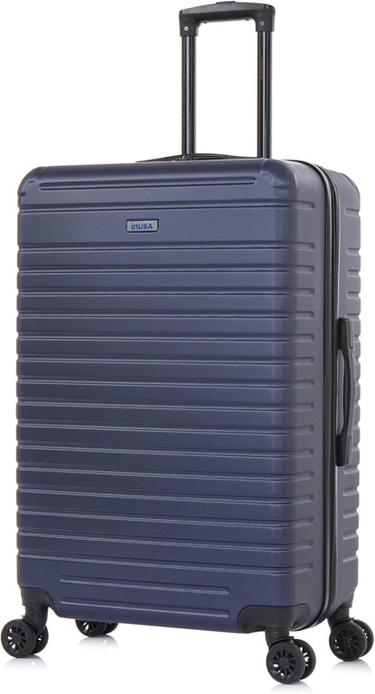 DEEP Luggage with GEL Handle | Spacious Traveling Suitcases, Travel Suitcase with Dual Spinner Wheels and Studs | 20 Inch Carry On Hardside Luggage | Blue