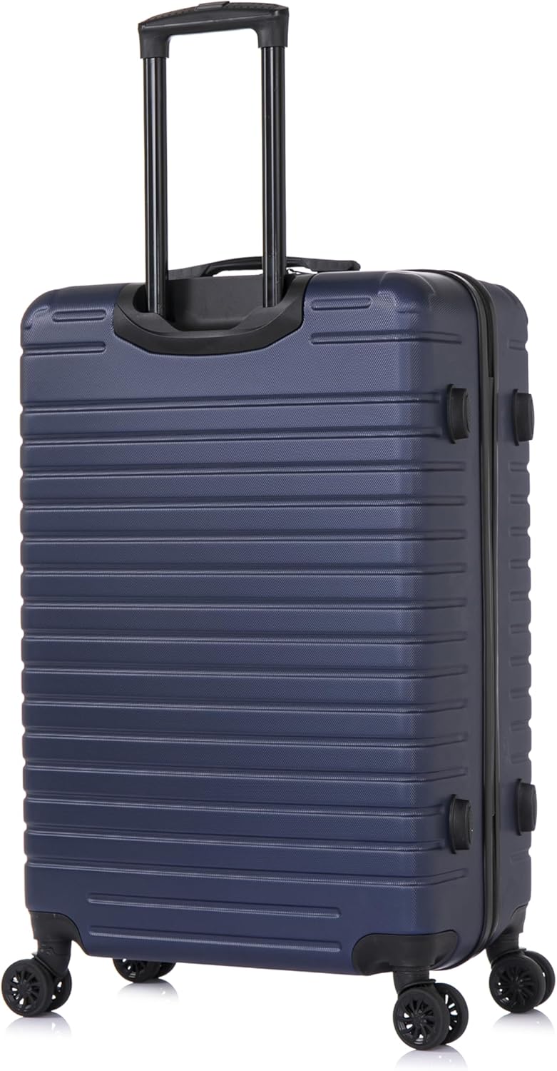 DEEP Luggage with GEL Handle | Spacious Traveling Suitcases, Travel Suitcase with Dual Spinner Wheels and Studs | 20 Inch Carry On Hardside Luggage | Blue