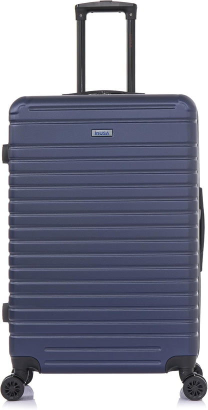 DEEP Luggage with GEL Handle | Spacious Traveling Suitcases, Travel Suitcase with Dual Spinner Wheels and Studs | 20 Inch Carry On Hardside Luggage | Blue